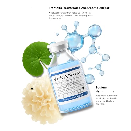 Cicaultra Moisture Ampoule ? Korean Peptide & Hyaluronic Acid Face Serum for Sensitive Skin ? Deep Hydration, Barrier Repair & Glass Glow Firmness ? 1.2 fl oz (35 mL)