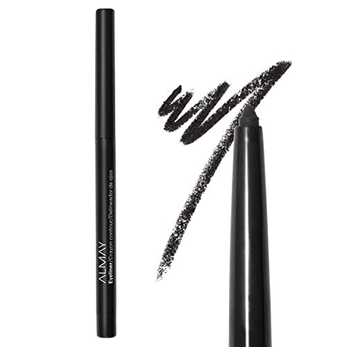 Almay All-Day Eyeliner Pencil, Hypoallergenic, Cruelty-Free, Oil-Free, Fragrance-Free, Ophthalmologist Tested, Long Wearing and Water Resistant (Packaging May Vary), 205 Black, 0.01 oz