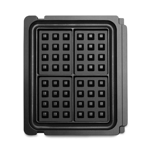No-Mess Waffle Plates for Breville Smart Grill BGR820XL - Black Small