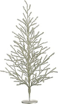 Silk Decor 40 Inch Tinsel Christmas Tree Antique Silver - Tabletop Holiday Tree