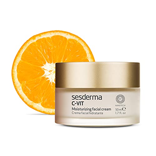 Sesderma C-VIT Moisturizing Face Cream with Vitamin C for Anti-Aging & Brightening, 1.7 fl oz