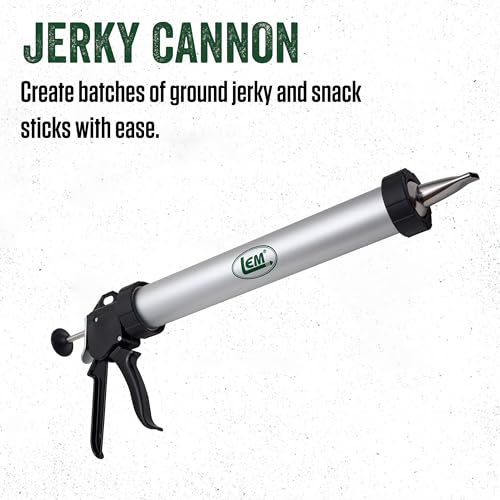 LEM Jerky Cannon and Accessories - Anodized Aluminum Meat Maker for Beef, Deer & Snack Sticks