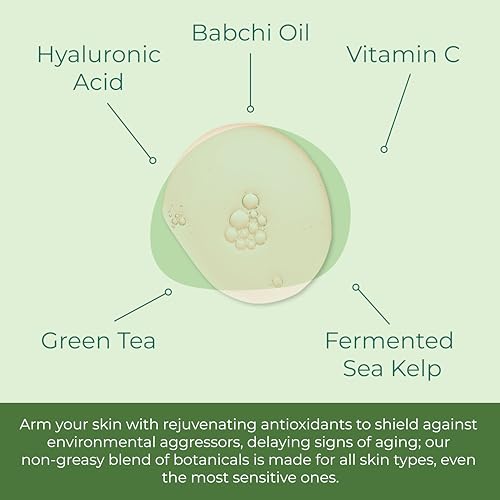 Sea-El Hyaluronic Acid & Vitamin C Face Serum - Hydrating Anti-Aging Moisturizer for All Skin Types - 1 Fl Oz