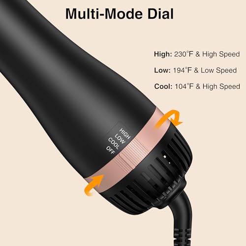 Lafesro 60mm Hot Air Brush for Salon-Style Blowouts, Frizz Control & Root Lift