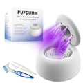 White Ultrasonic Retainer & Denture Cleaner 45kHz Digital Timer 200ML Stainless Steel