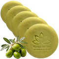 Relaxcation Made in USA 5 Bulk Soap Bars with Organic Olive Oil and Olive Leaves - Anti-aging and Antioxidant Natural Cold Process Soap Handmade in USA