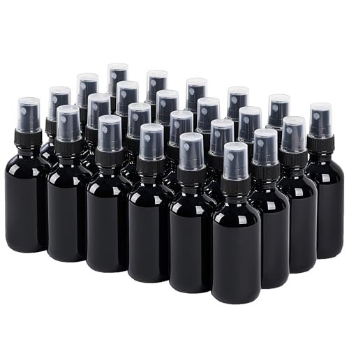 Glass Spray Bottles (2oz-24pcs, Black)