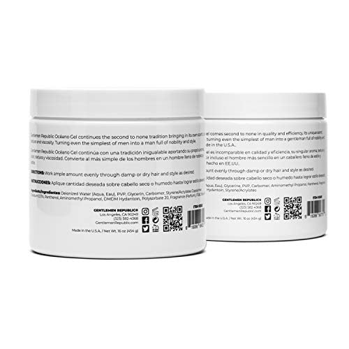 Gentlemen Republic 16oz Hair Gel - High Hold & Shine, Refined & Oceano
