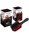 4MAS Self-Grooming Hair Trimmer & Brush Kit Black & Red - Detachable Blade & Comb Attachments