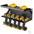 Power Tool Wall Mount Organizer with 5 Drill Slots & Locking Rack