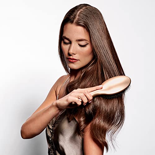 The Hair Edit Finish & Shine Boar Bristle Hair Brush - Gold, Regular