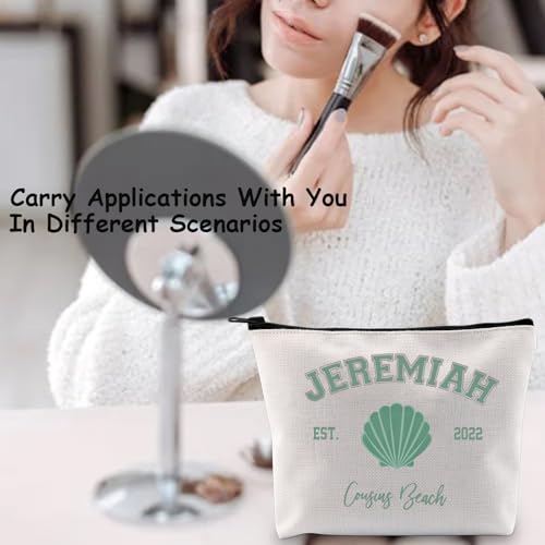 TSOTMO Cousins Beach Characters Gift Jeremiah Fisher Gift TV Show Team Jeremiah Gift Turned Pretty Series Turned Pretty Series Makeup Bag (JEREMIAH Beach)