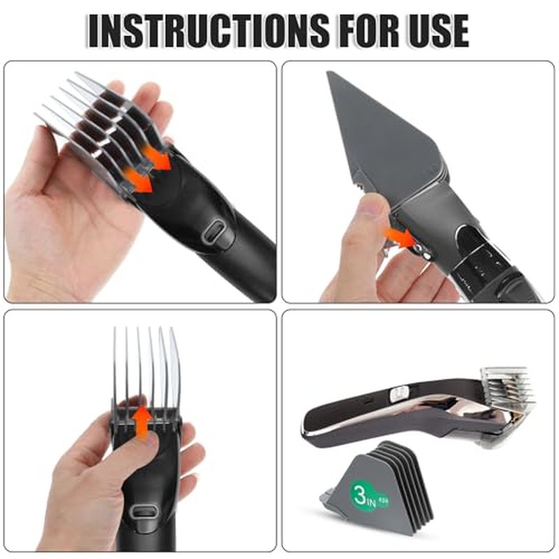 8pcs 3 Inches Hair Clipper Guards,Gray Hair Clipper Combs Guides,1 & 1/4" 1 & 1/2" 2",# NO.16 NO.12 NO.10 Compatible with Wahl Most Hairs Clippers