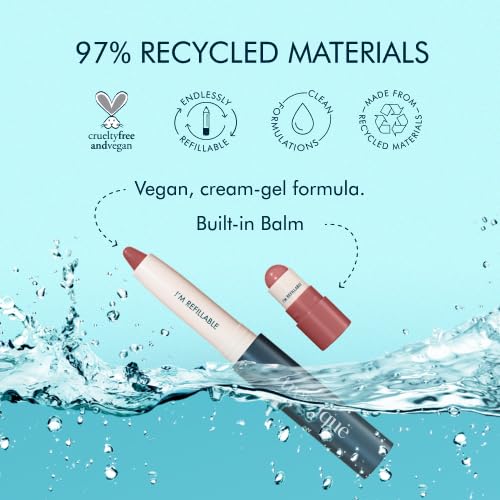 Matte Lip Crayon & Refillable Lip Balm Set - Chile Red