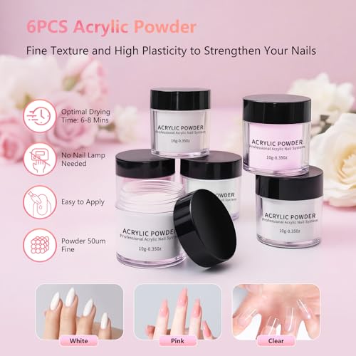 Pink Nail Art Practice Kit with Hand, Glitter, Tips & Storage Bag - Beginners