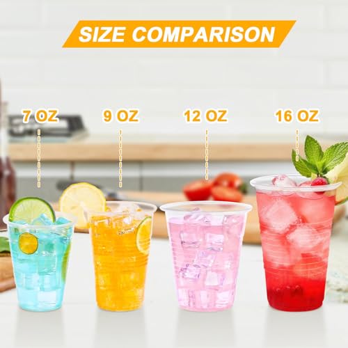 2000 Pack 12 oz Clear Disposable Plastic Water Cups - BPA-Free, Heat-Resistant
