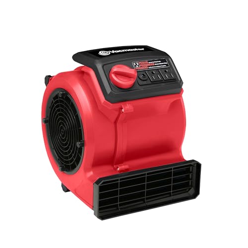 Vacmaster AM201-1101 Red Air Mover & Fan 550 CFM for Drying Cooling
