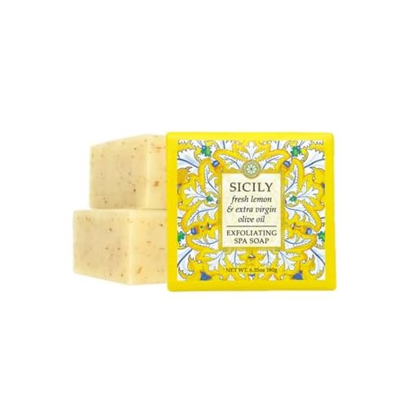 Greenwich Bay Destination Exfoliating Spa Soaps 7 Piece Set of 6.35 Ounce Bars - Travel to London, Kyoto, Tahiti, Paris, Fiji, Morocco, and Sicily without leaving your home!