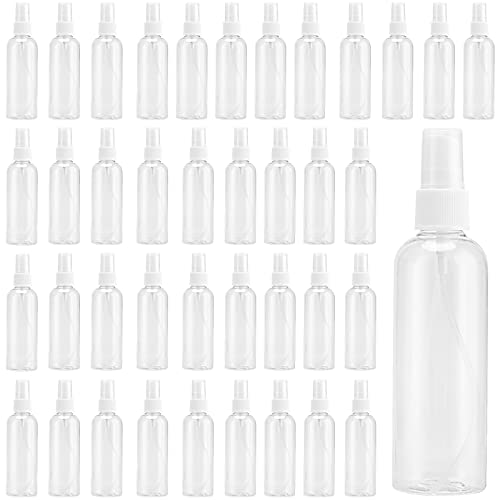 4oz 120ml Clear Spray Bottles Bulk - 50 Pack Refillable Travel Size Containers