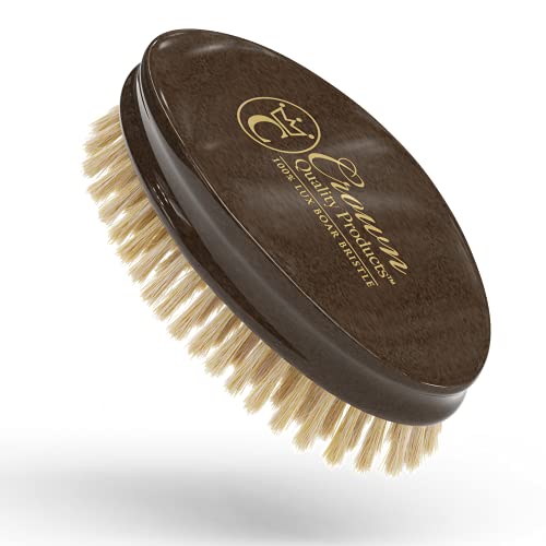 Crown Quality Rosewood Luxury Beard Brush with Soft Boar Bristles - High Gloss Finish