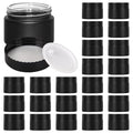 Black Frosted Glass Cream Jars with Black Lid - 1.7oz, Airtight Set of 24