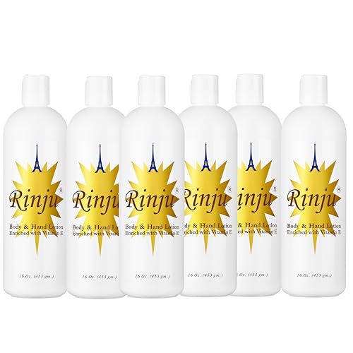 Non-Greasy Body & Hand Lotion for Dry Skin - Pack of 6, Cocoa Butter, Vitamin E