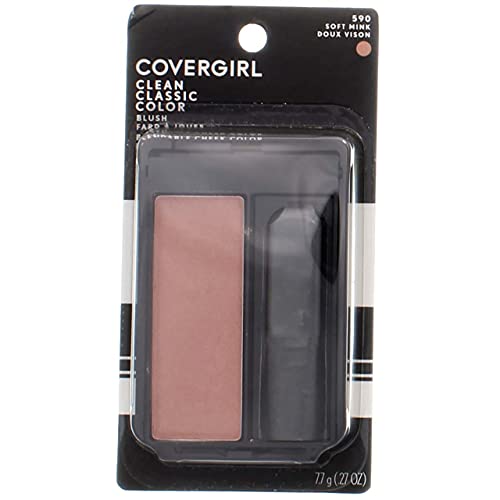 CoverGirl Classic Color Blush Soft Mink 0.3 oz Pack of 3 - Lightweight, Blendable Powder Makeup