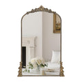 Vintage Arched Wall Mirror 24x42 Antique Baroque Style Beaded Frame