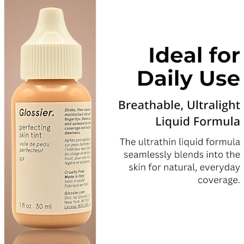 Glossier Perfecting Skin Tint for Dewy Sheer Coverage - G9 - Medium Warm