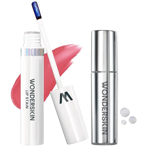 Wonderskin Lip Stain Peel Off Masque (Romance) with Lip Rehab Serum Oil