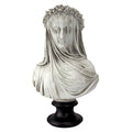 Indoor Bust Sculpture - Veiled Maiden Figurine for Home & Office Decor