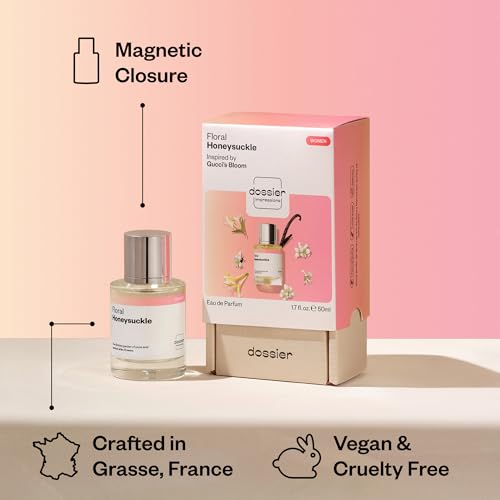 Dossier Floral Honeysuckle Women’s EDP – Inspired by Bloom, Long-Lasting, Vegan, 50ml