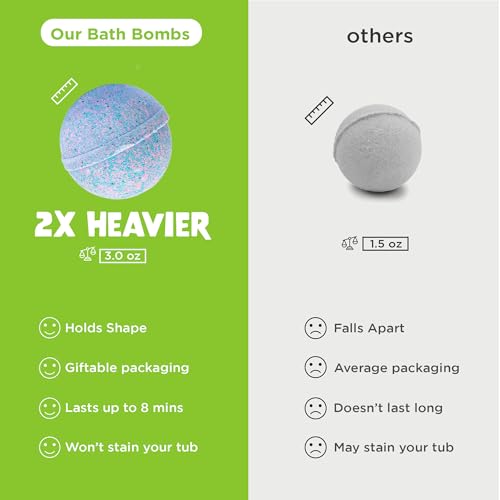 Kids Bath Bombs with Surprise Slime - 6 Pack, Fruity Scented Bath Toys with Colorful Gooey Surprises - Variation of 6-Pack Slime