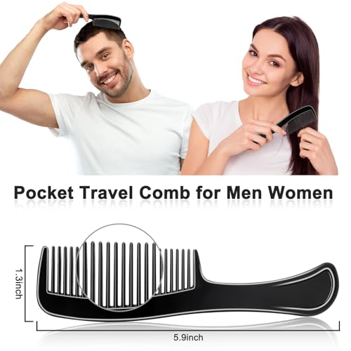 HOFASON 100 Pcs Bulk Hair Combs Individually Wrapped for Women, Kids, Men Beard, Professional Wide Tooth Comb for Hair Styling, Travel, Homeless, Hotel, Shelter, Nursing Home and Church (Black)
