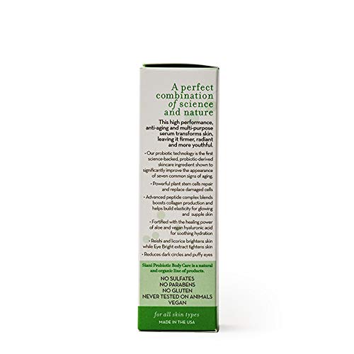 Advanced Anti Aging Serum with Plant Stem Cells, Advanced Peptides,Science Backed Probiotic Technology, Vegan, Organic & Natural Ingredients