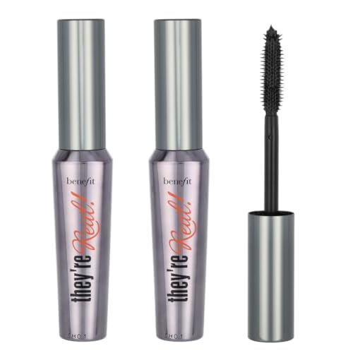 Benefit Cosmetics They're Real Beyond Mascara Duo Set Black, 0.3 Ounce (Pack of 2)