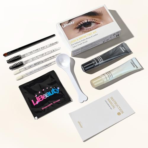 Libeauty Lash Color Kit - Black Eyelash & Eyebrow Coloring, Natural Results Lasts Up to 4 Weeks, Easy DIY Use for Salon & Home, Gentle Formula 10ml