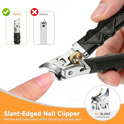 Leipple Thick Toenail Clippers Set – 6-in-1 Podiatrist Nail Kit for Seniors