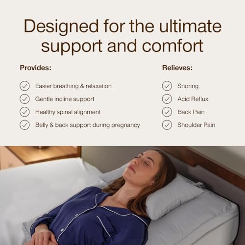 Adjustable Memory Foam Wedge Pillow for Sleep Support Pregnancy Reflux