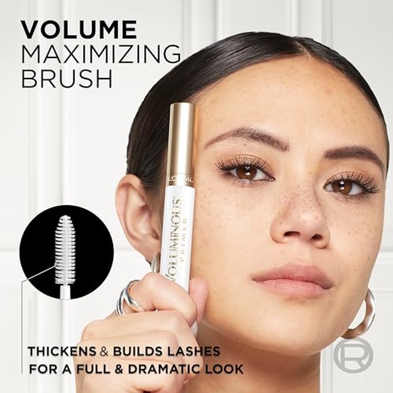 L'Oreal Paris Voluminous Lash Boosting Conditioning Primer Mascara, White Primer, 0.24 Fl Oz., 2 Count