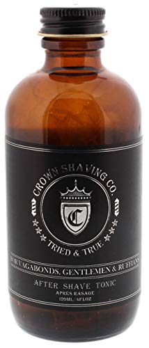 Men's After Shave Tonic 120ml - Classic Barbershop Scent, Tobacco Leather Bay Rum