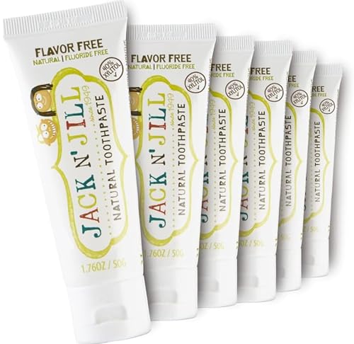 Kids Natural Fluoride-Free Toothpaste Pack of 6 - Gentle Oral Care for Sensitive Gums