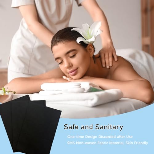 Black Disposable Massage Table Sheets 31x71in Non-Woven Bed Cover SPA Spa Bed Cover