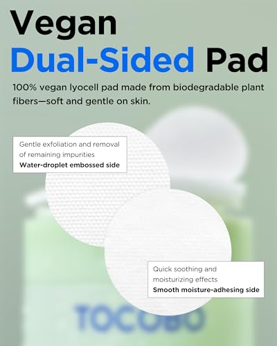 Calming Aqua Toner Pads for Sensitive Skin - 60 Vegan Dual-Sided Masks