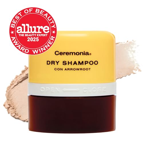 Ceremonia Dry Shampoo with Arrowroot Powder 0.35 oz – Oil Absorbing, Refreshing Hair Powder