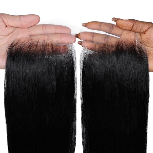 16 Inch Straight Virgin Human Hair Lace Closure with HD Swiss Skinlike Lace - MOCA HAIR 5x5