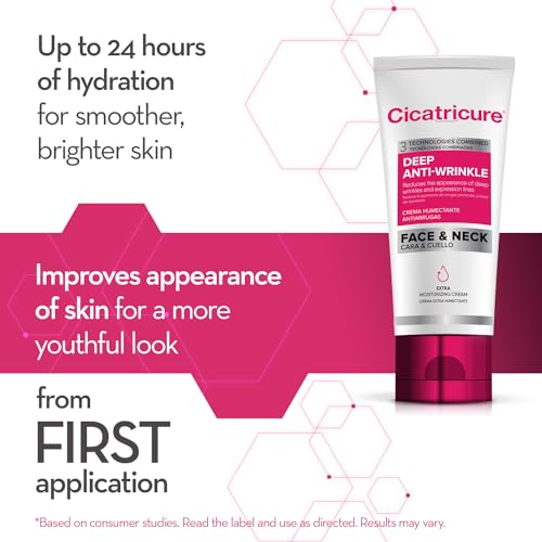 Cicatricure Deep Anti-Wrinkle Face & Neck Cream 2 Pack - Fast Results, Non-Greasy Moisturizer for Women