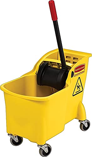 Rubbermaid Commercial 31-Quart Tandem Mop Bucket & Wringer - Yellow