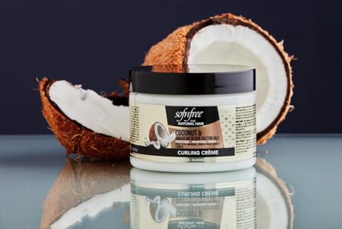 Coconut & Black Castor Oil Curling Cream - 11 fl oz, 3 Pack, Adds Volume & Moisture