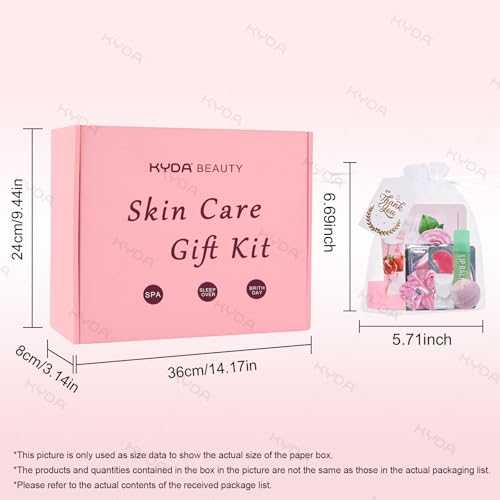 KYDA 132PCS SPA Party Supplies for Women, Include Face Masks, Hand Cream, Lip Balm, Under Eye Patches, Lip Mask, Foot Bath Bomb, Hair Tie and Hair Band, Spa Birthday Sleepover Party Supplies for Girl